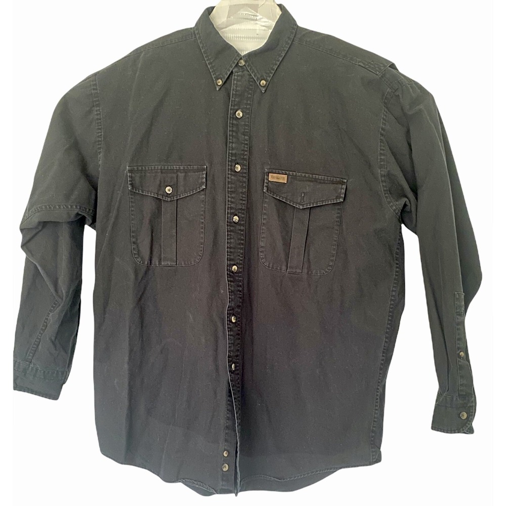 Pendleton Button Down Dress Shirt Long Sleeve Mens Sz L Pleated Back Cotton‎ B